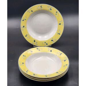 Royal Doulton Blueberry Set Of 4 Soup Bowls 8.5 Dishwasher & Microwave Safe 2005